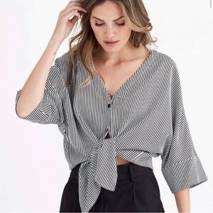 Striped VETTA Capsule Boyfriend Shirt